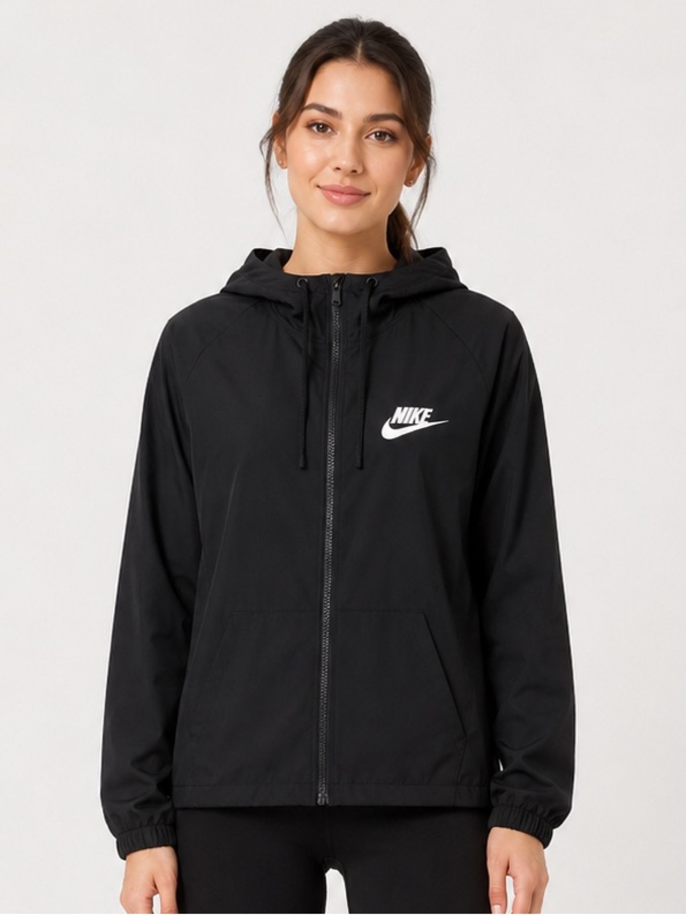 Nike Lightweight Zip Rain Jacket – Black